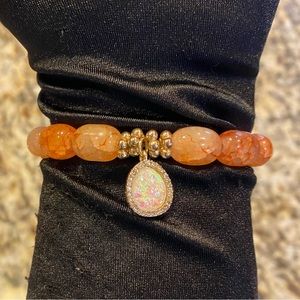 Orange beaded bracelet